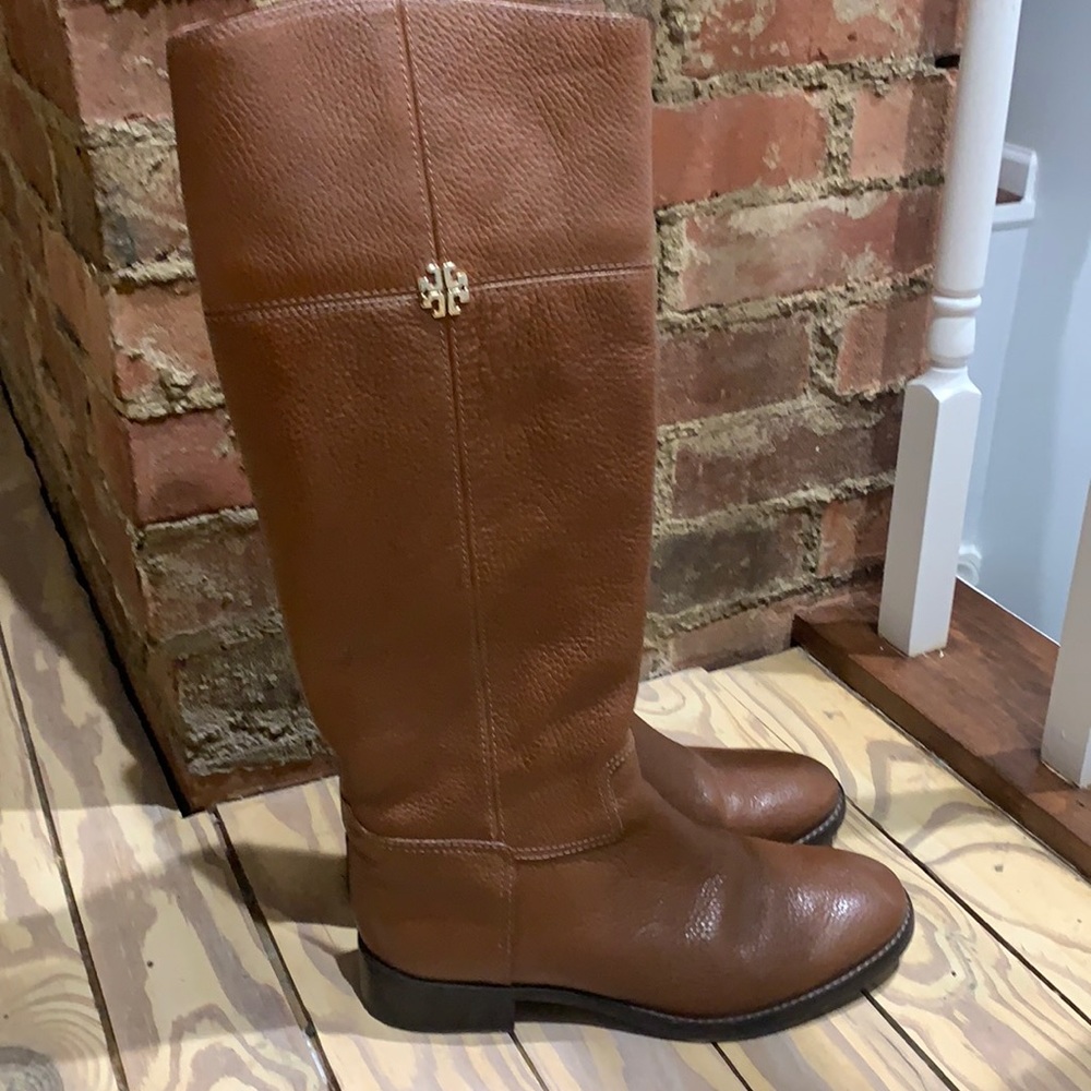 BARELY worn Tory Burch chestnut riding boots